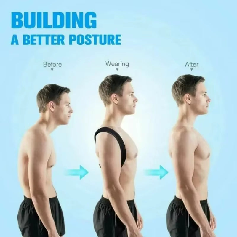 Adjustable Breathable Back Posture Corrector Home Office Man Woman Shoulder Support Correction Belt Repair Straight Shoulders